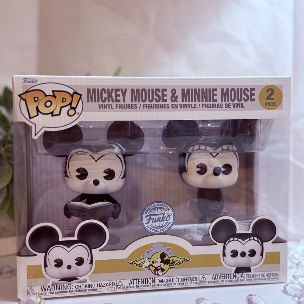 Special Edition Funko Pop Mickey & Minnie Mouse Figures